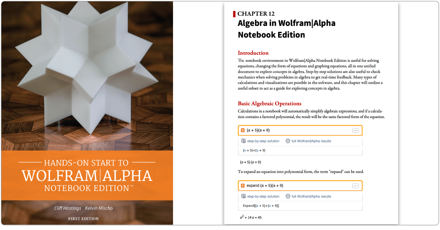 「Hands-on Start to Wolfram|Alpha Notebook Edition」書籍の画像